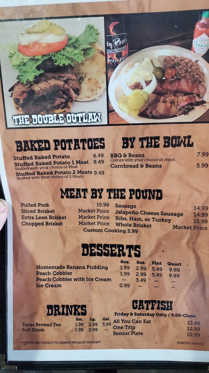 Menu Betty Rose's Little Brisket-2